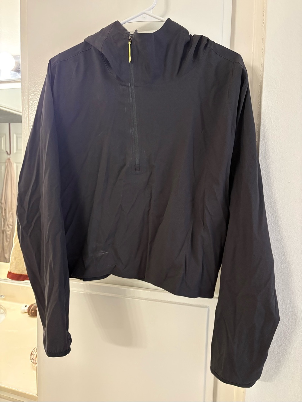 lululemon athletica Black Hooded Half-Zip Pullover Jacket